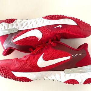 Nike Alpha Huarache Elite Turf Red Baseball Shoes - CK0748-600-Men's Size 13